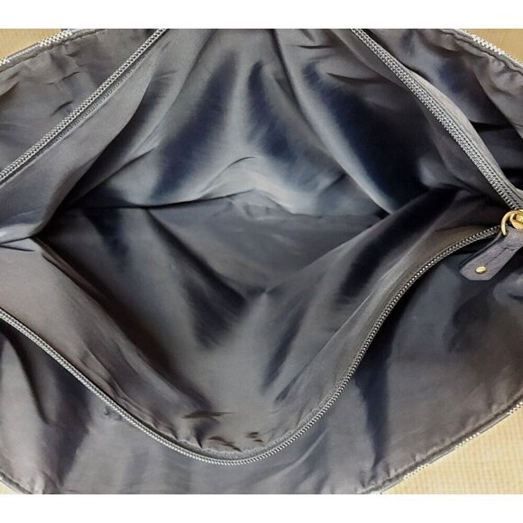 Tommy Hilfiger Navy Blue & White Plaid Large Tote Purse Shopper Shoulder Bag - Picture 6 of 8